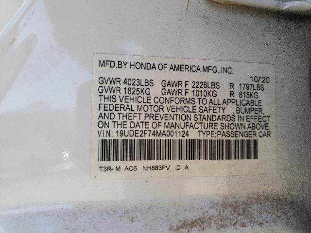 2021 ACURA ILX PREMIU - 19UDE2F74MA001124