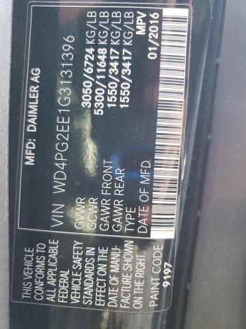2016 MERCEDES-BENZ METRIS - WD4PG2EE1G3131396