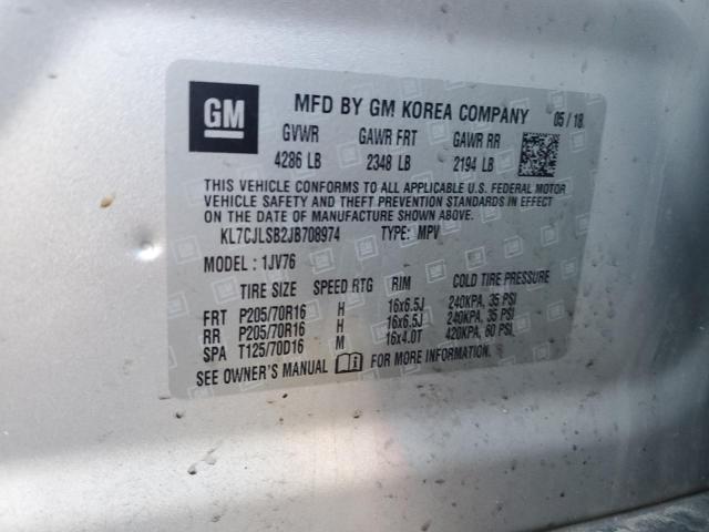 2018 CHEVROLET TRAX 1LT - KL7CJLSB2JB708974