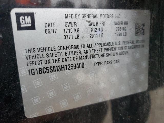 2017 CHEVROLET CRUZE LS 1G1BC5SM3H7259400