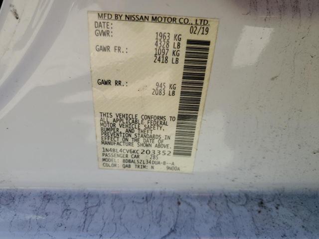 2019 NISSAN ALTIMA SR - 1N4BL4CV6KC203352