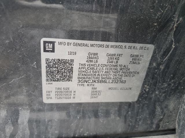 2020 CHEVROLET TRAX LS - 3GNCJKSB6LL232363