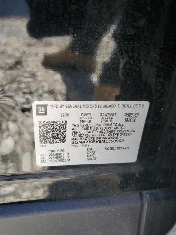 2021 CHEVROLET EQUINOX LT - 3GNAXKEV8ML350962