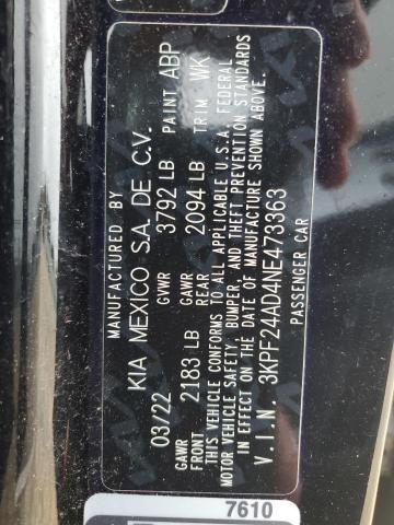 2022 KIA FORTE FE - 3KPF24AD4NE473363