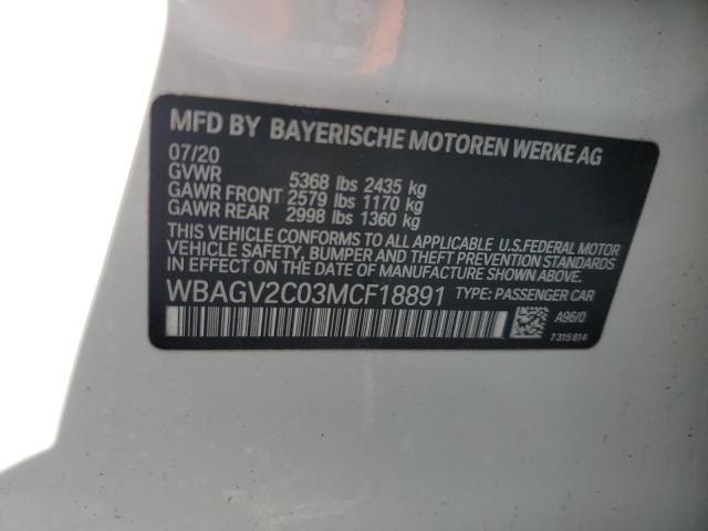 2021 BMW 840I - WBAGV2C03MCF18891