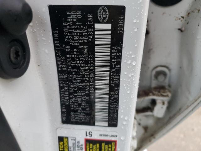 2019 TOYOTA CAMRY L - 4T1B11HK8KU855781