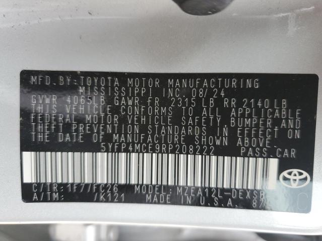 2024 TOYOTA COROLLA SE - 5YFP4MCE9RP208222