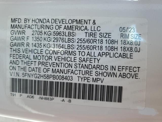 2023 HONDA PILOT EXL - 5FNYG2H58PB008403