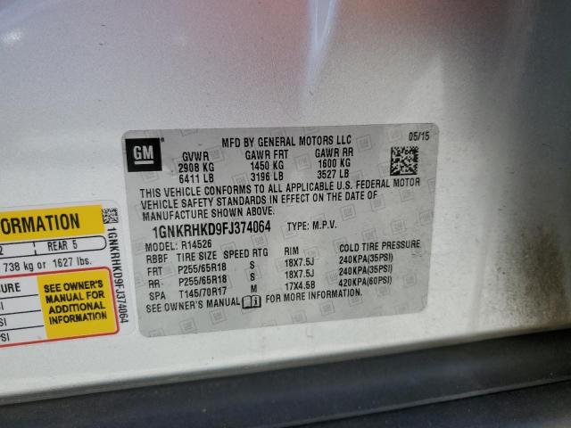 2015 CHEVROLET TRAVERSE L - 1GNKRHKD9FJ374064