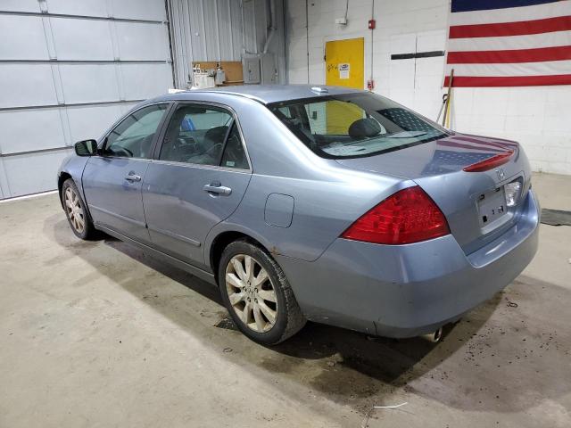 HONDA ACCORD EX 2007 blue  Gasoline 1HGCM66897A064383 photo #3