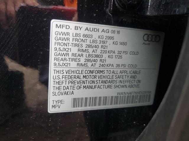 2017 AUDI Q7 PRESTIG - WA1VAAF7XHD025158