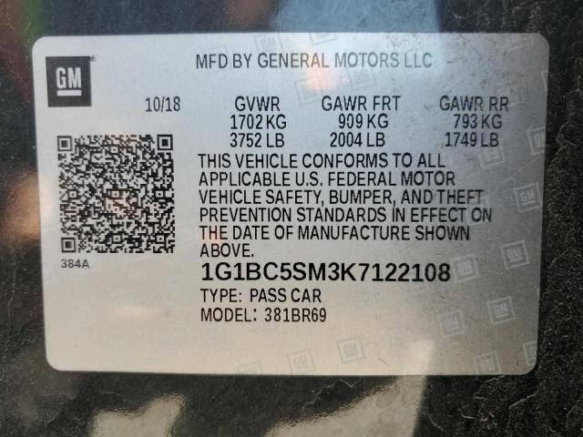 2019 CHEVROLET CRUZE LS - 1G1BC5SM3K7122108