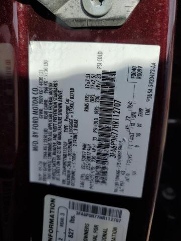 2017 FORD FUSION SE - 3FA6P0H77HR112707