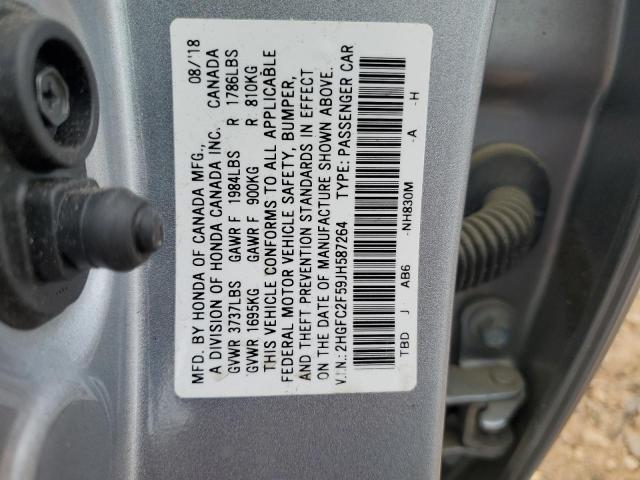 2018 HONDA CIVIC LX - 2HGFC2F59JH587264
