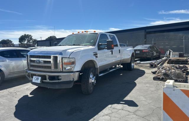 FORD F450 SUPER 2008 white crew pic diesel 1FTXW43R58EC64411 photo #3