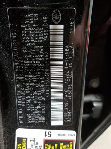 2023 TOYOTA CAMRY LE - 4T1C11AK6PU139452