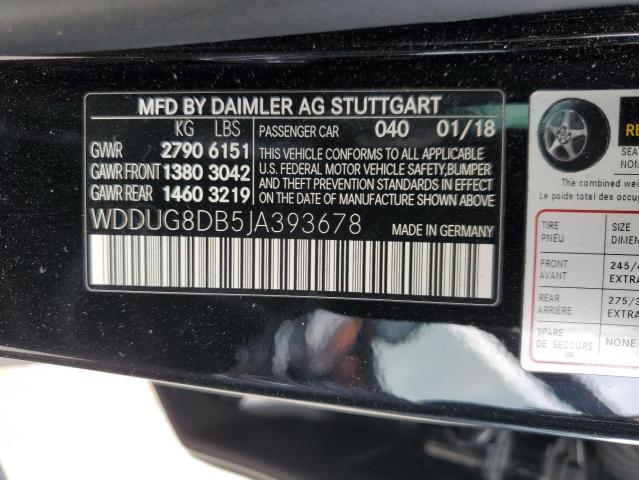 2018 MERCEDES-BENZ S 560 WDDUG8DB5JA393678