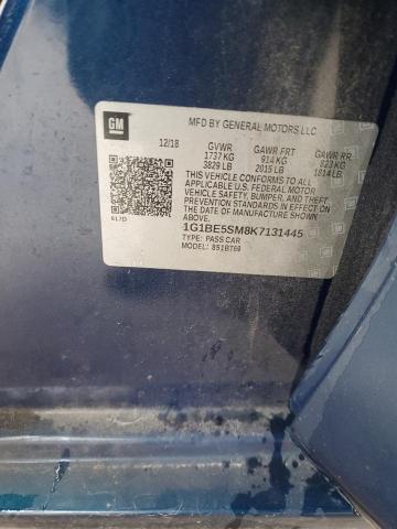 2019 CHEVROLET CRUZE LT - 1G1BE5SM8K7131445