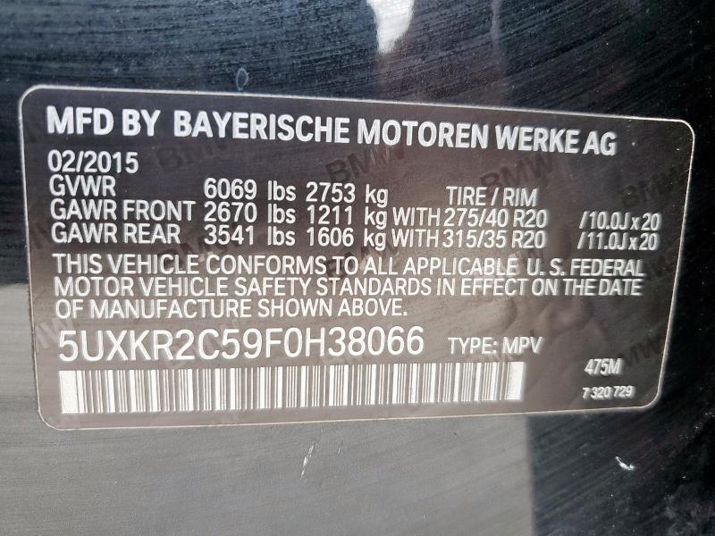 2015 BMW X5 SDRIVE3 - 5UXKR2C59F0H38066