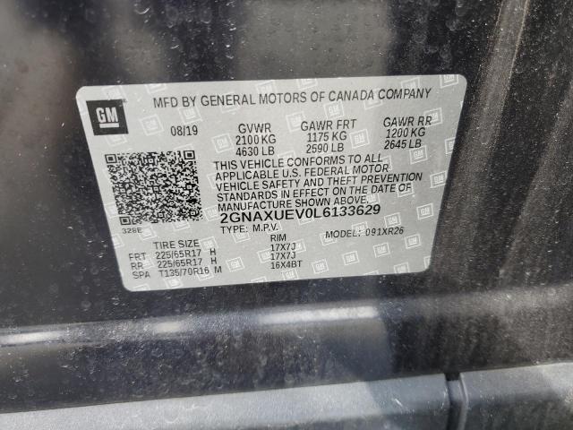 2020 CHEVROLET EQUINOX LT - 2GNAXUEV0L6133629