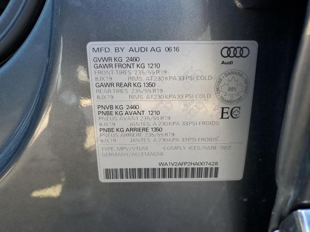2017 AUDI Q5 TECHNIK WA1V2AFP2HA007428