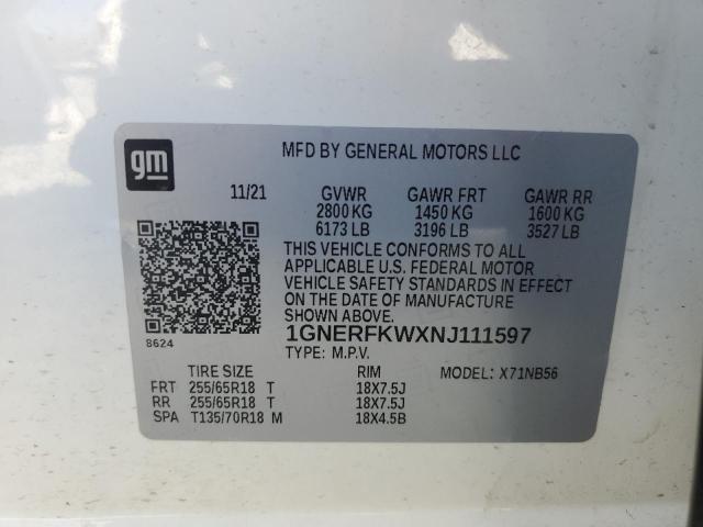 2022 CHEVROLET TRAVERSE L - 1GNERFKWXNJ111597