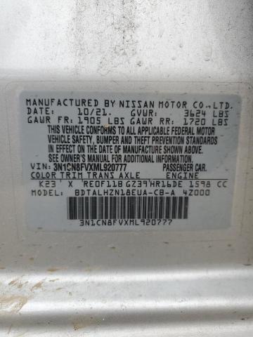2021 NISSAN VERSA SR 3N1CN8FVXML920777