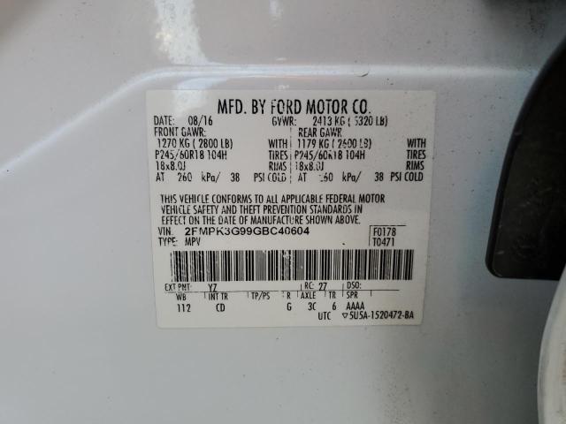 2016 FORD EDGE SE 2FMPK3G99GBC40604