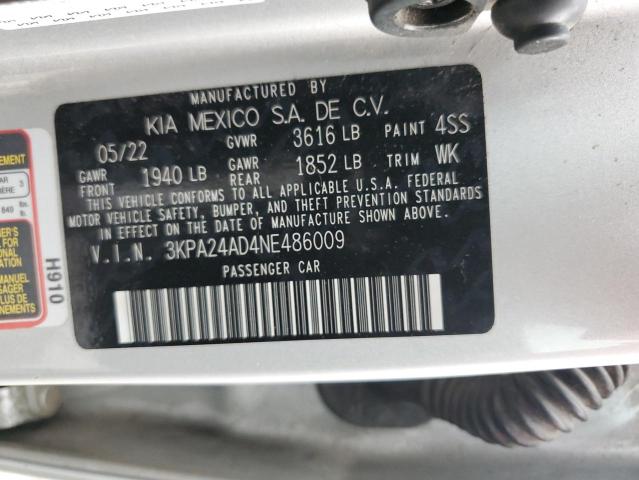 2022 KIA RIO LX - 3KPA24AD4NE486009