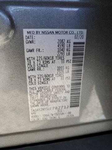 5N1AT2MT5LC782712 2020 NISSAN ROGUE