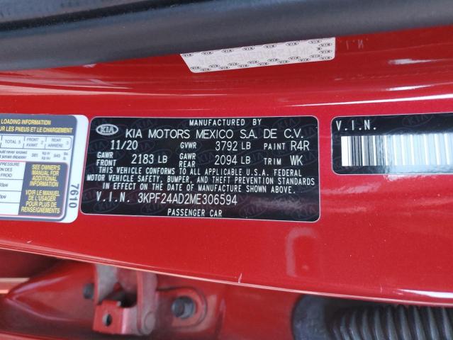 3KPF24AD2ME306594 2021 KIA FORTE