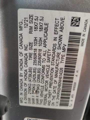 2022 HONDA CR-V EXL - 2HKRW2H80NH614326