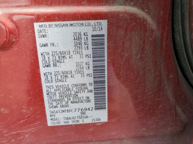 2015 NISSAN ROGUE S - 5N1AT2MT8FC776942
