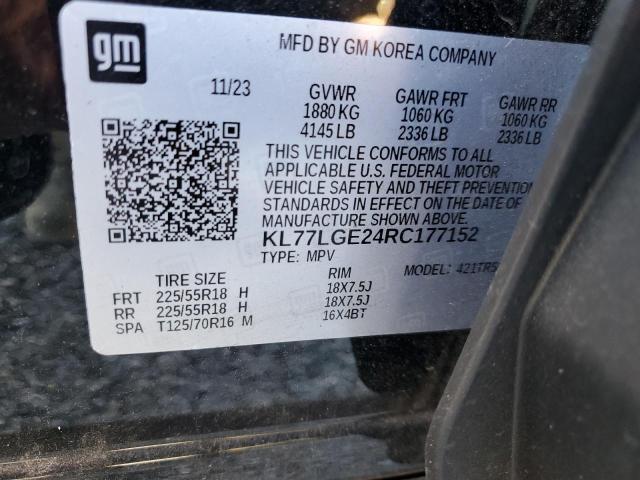 2024 CHEVROLET TRAX 1RS - KL77LGE24RC177152
