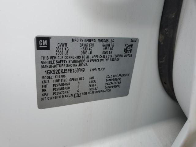 2015 GMC YUKON DENA 1GKS2CKJ5FR150849