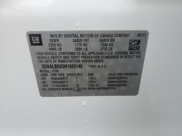 2017 CHEVROLET EQUINOX LS - 2GNALBEK5H1600148