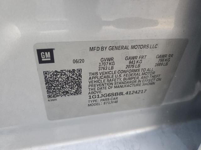 2020 CHEVROLET SONIC - 1G1JG6SB8L4124217