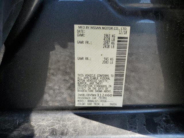 2019 NISSAN ALTIMA S - 1N4BL4BV9KN312460