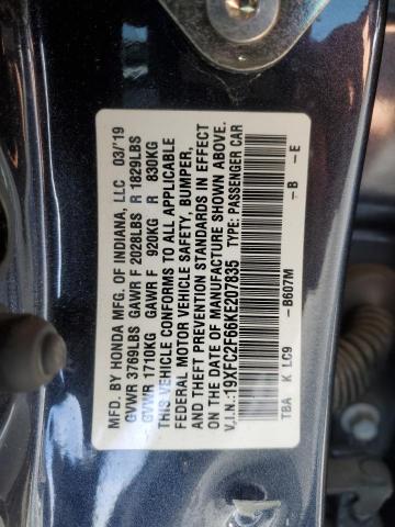 2019 HONDA CIVIC LX - 19XFC2F66KE207835