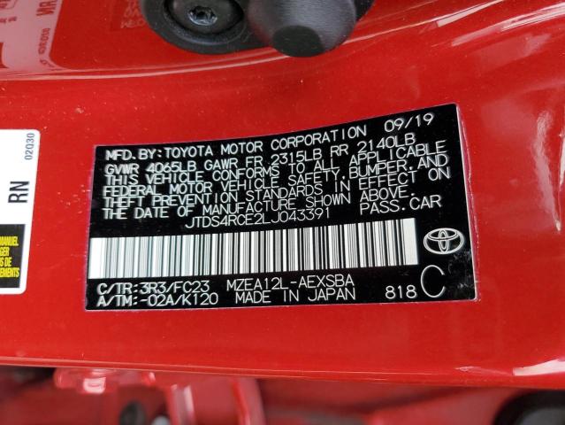 2020 TOYOTA COROLLA SE - JTDS4RCE2LJ043391