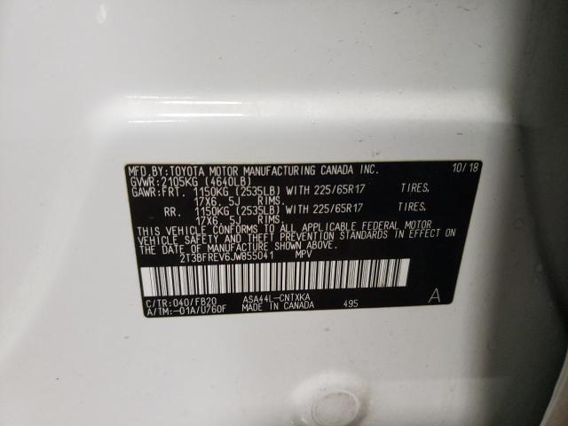 2018 TOYOTA RAV4 LE - 2T3BFREV6JW855041