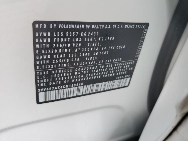 2019 VOLKSWAGEN TIGUAN SEL 3VV4B7AX4KM189348