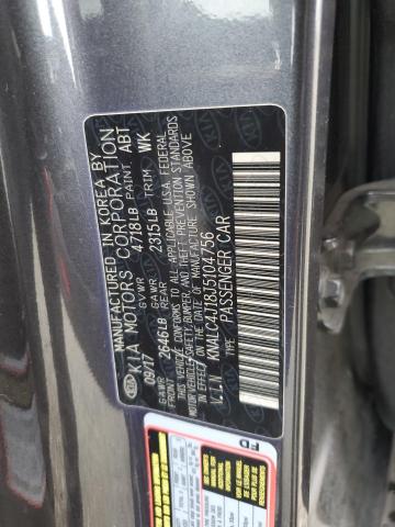 2018 KIA CADENZA LU KNALC4J18J5104756