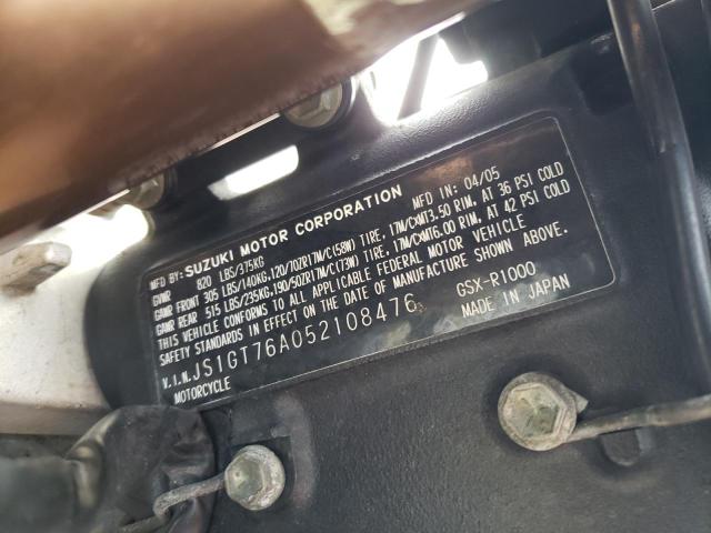 2005 SUZUKI GSX-R1000 JS1GT76A052108476