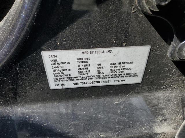 2024 TESLA MODEL Y - 7SAYGDED7RF074101