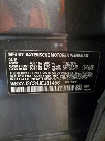 2018 BMW X2 SDRIVE2 WBXYJ3C34JEJ81456