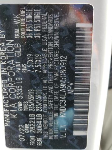 2022 KIA EV6 LIGHT KNDC34LA9N5080912