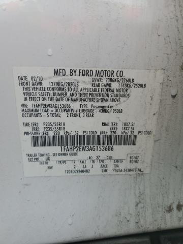 2010 FORD TAURUS SEL - 1FAHP2EW3AG153686
