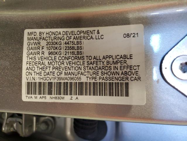 2021 HONDA ACCORD SPO - 1HGCV1F39MA096055