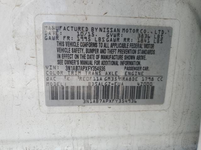 2015 NISSAN SENTRA S - 3N1AB7APXFY354936